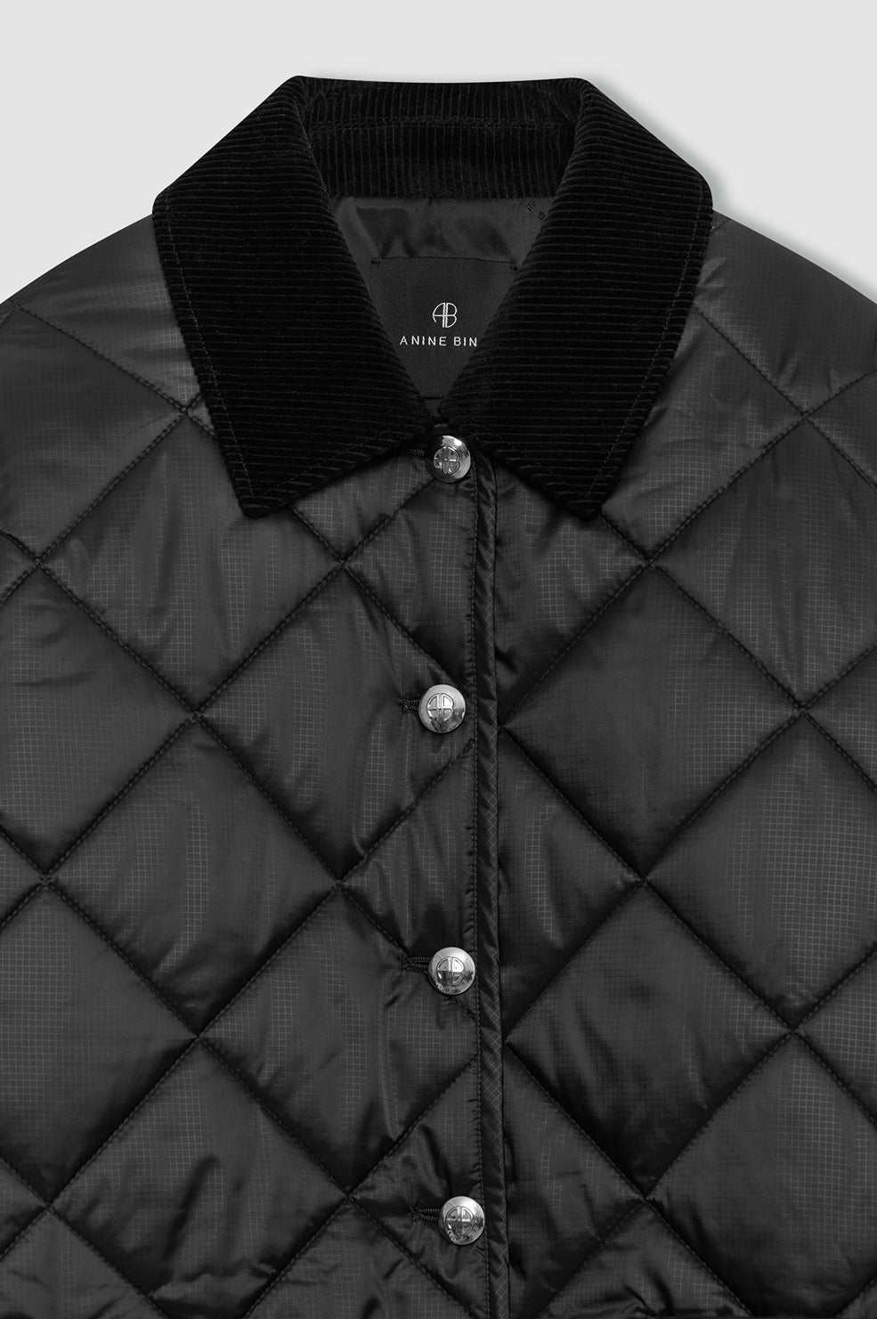 ANINE BING Luca Padded Jacket - Black - detail view