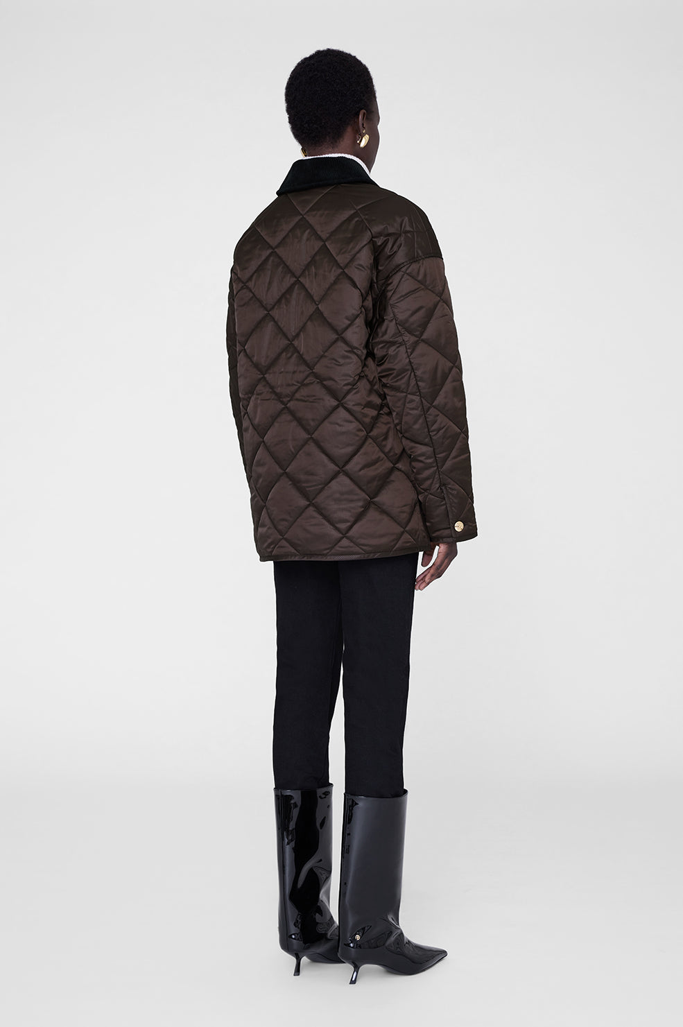 ANINE BING Luca Padded Jacket - Deep Brown thumbnail