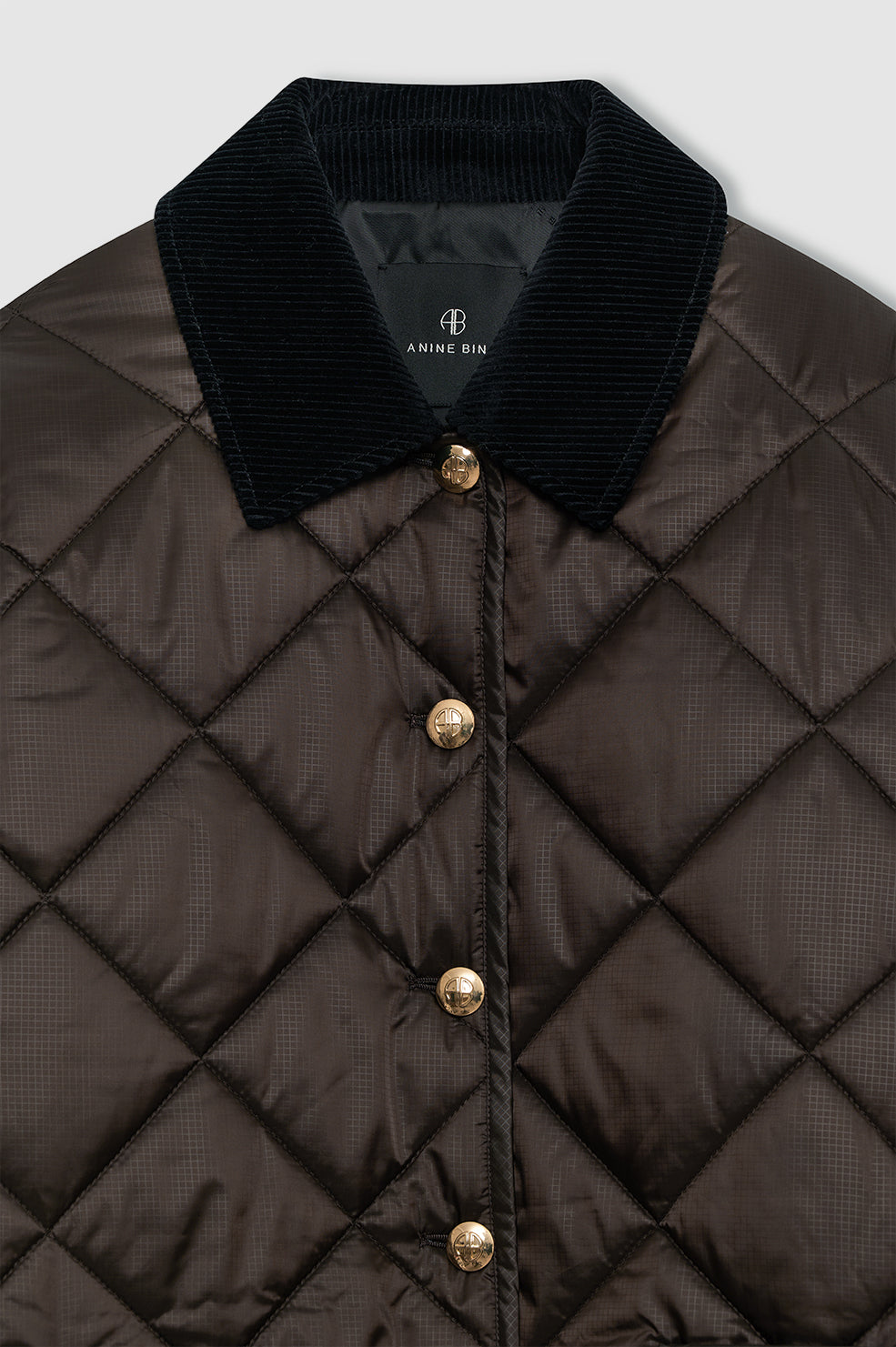 ANINE BING Luca Padded Jacket - Deep Brown thumbnail