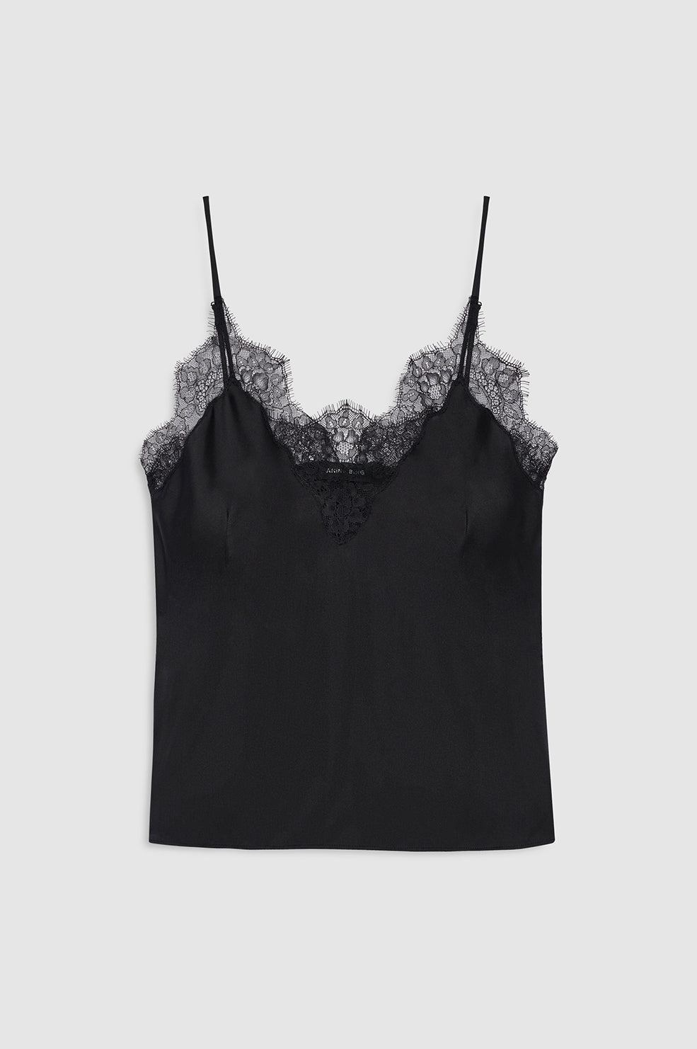 ANINE BING Mael Camisole - Black - front view