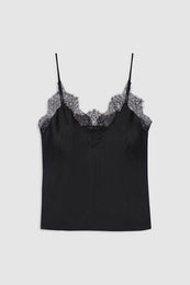 ANINE BING Mael Camisole - Black - front view