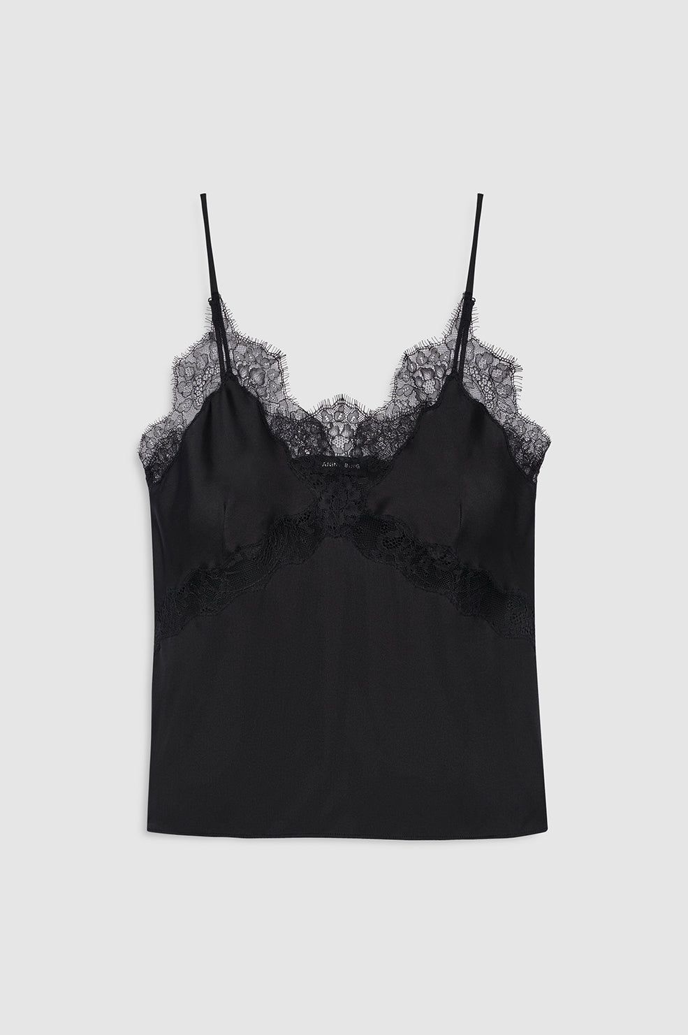 ANINE BING Mael Camisole - Black - front view