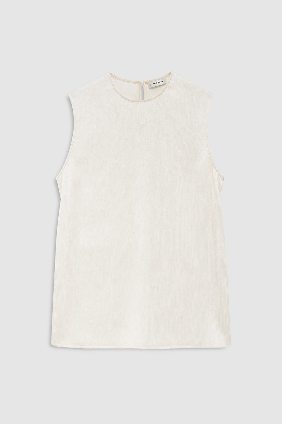 ANINE BING Malia Top - Cream - front view