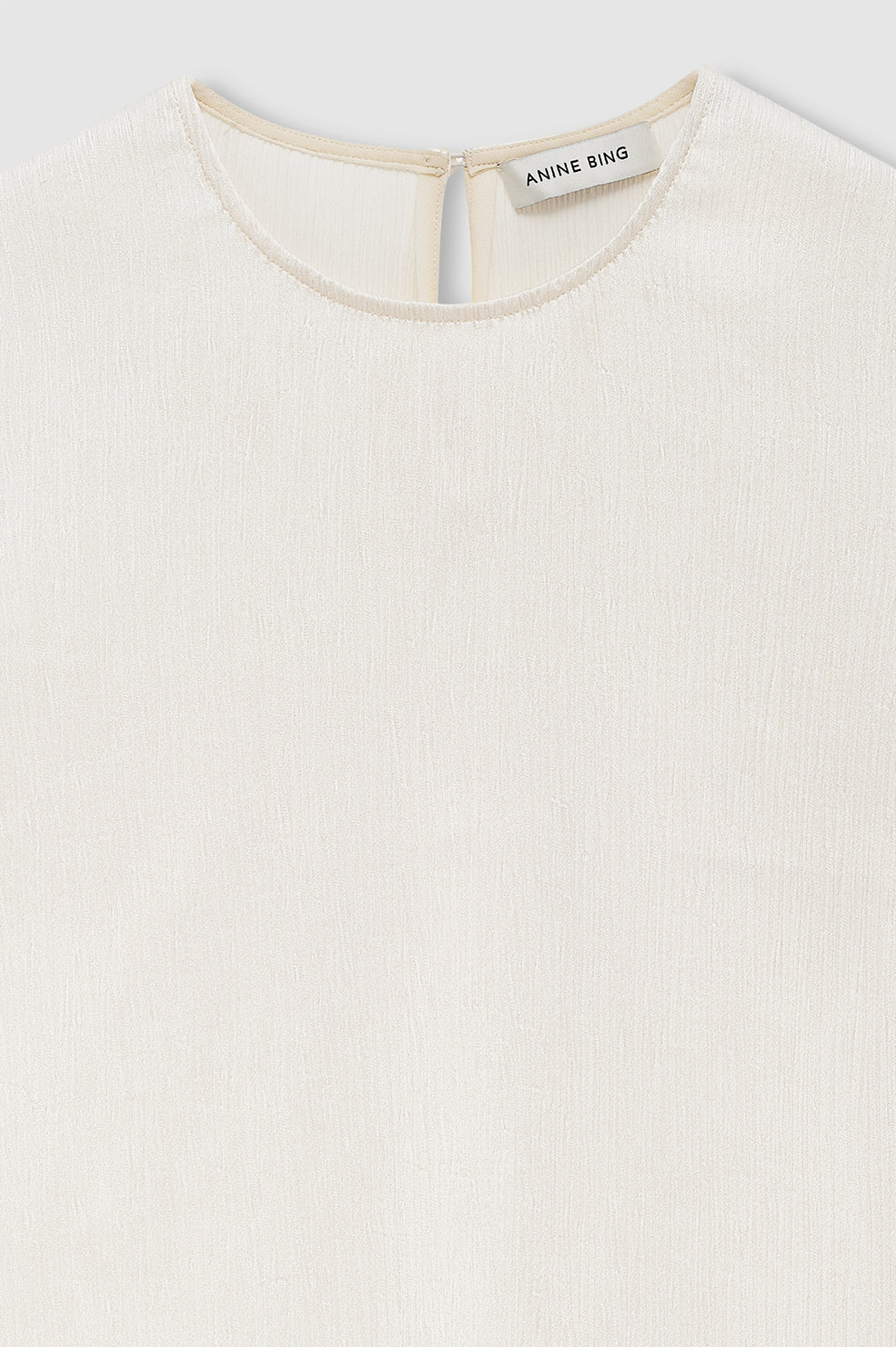 ANINE BING Malia Top - Cream - detail view