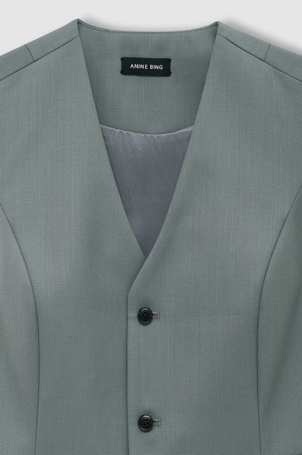 ANINE BING Mario Vest - Sage - detail view