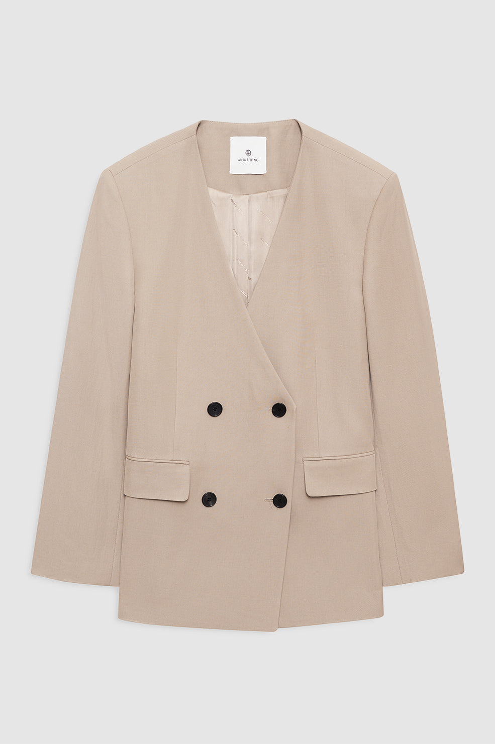 featured-img|ANINE BING Maron Blazer - Fawn - Front View