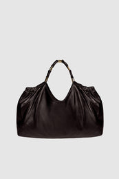 ANINE BING Medium Kate Tote - Dark Brown - Back View