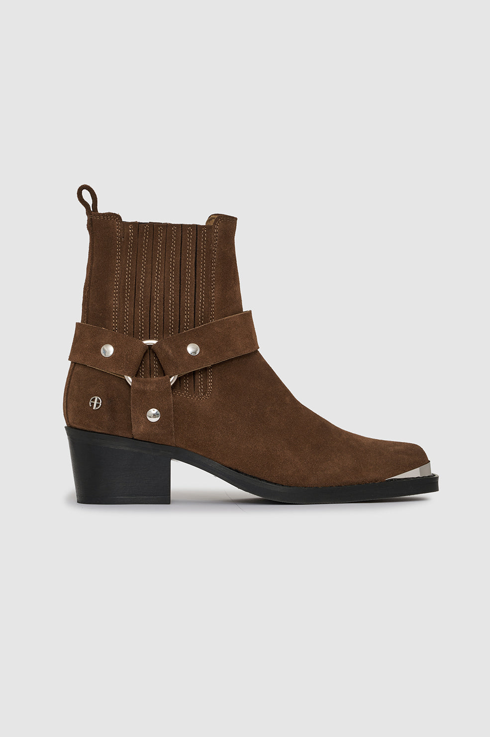 ANINE BING Mid Biker Boots - Tobacco - front view