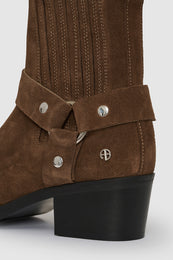 ANINE BING Mid Biker Boots - Tobacco - detail view