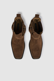 ANINE BING Mid Biker Boots - Tobacco - top view