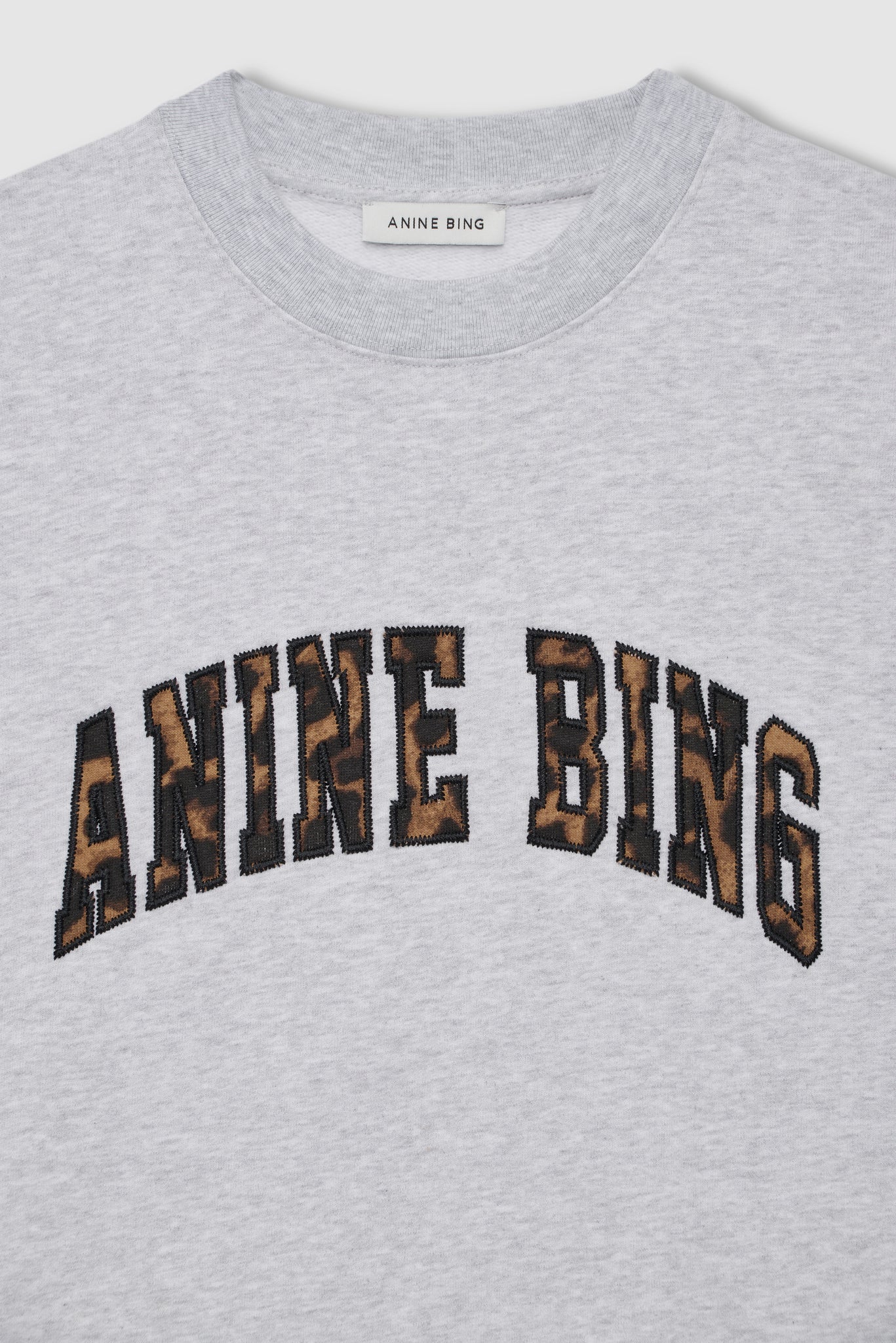 ANINE BING Miles Sweatshirt Anine Bing Leopard - Heather Grey