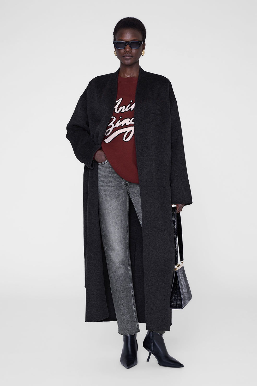 Miles Sweatshirt Chenille Signature - Cabernet