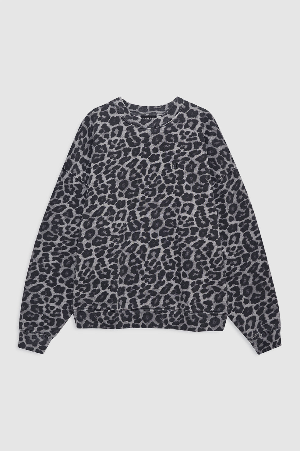 ANINE BING - Miles Sweatshirt - Grey Leopard | Plush