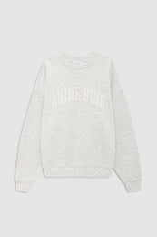 ANINE BING Miles Sweatshirt Anine Bing - Washed White Leopard - front view