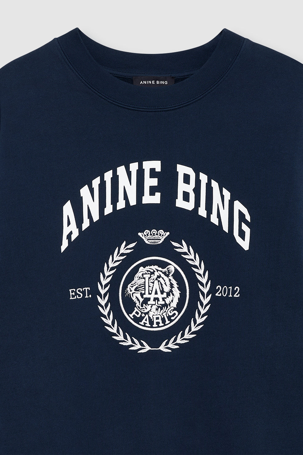 ANINE BING Miles Sweatshirt Collegiate - Dark Navy - detail view