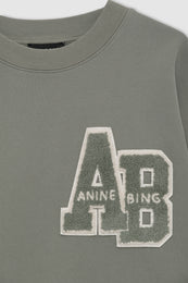 ANINE BING Miles Sweatshirt Letterman - Sage - detail view