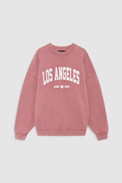 ANINE BING Miles Sweatshirt Los Angeles University - Earth Red - front view
