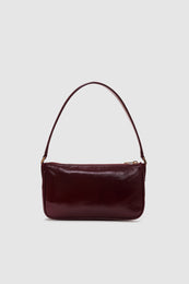 ANINE BING Mini Elly Bag - Oxblood Crinkled Patent - Back view