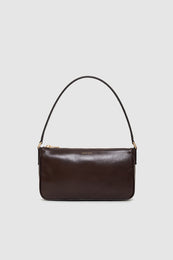 ANINE BING Mini Elly Bag - Dark Brown - Front View