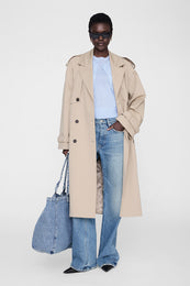 ANINE BING Moni Crop Tank - Pale Blue - on model front third image