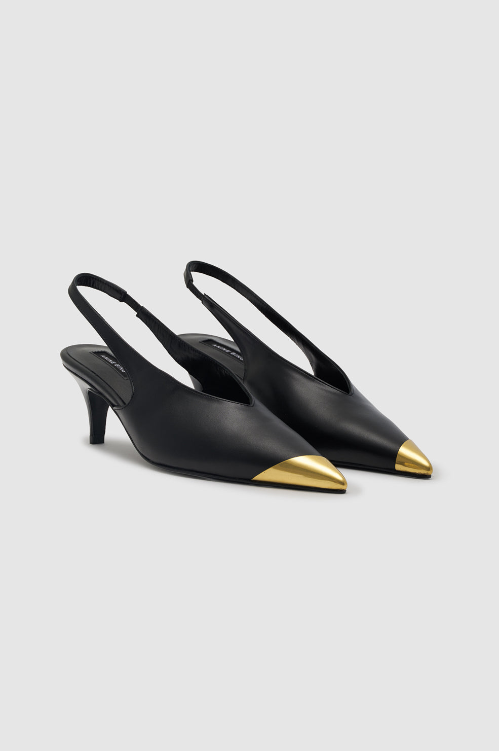 ANINE BING - Nelly Slingback Metal Toe - pair front view