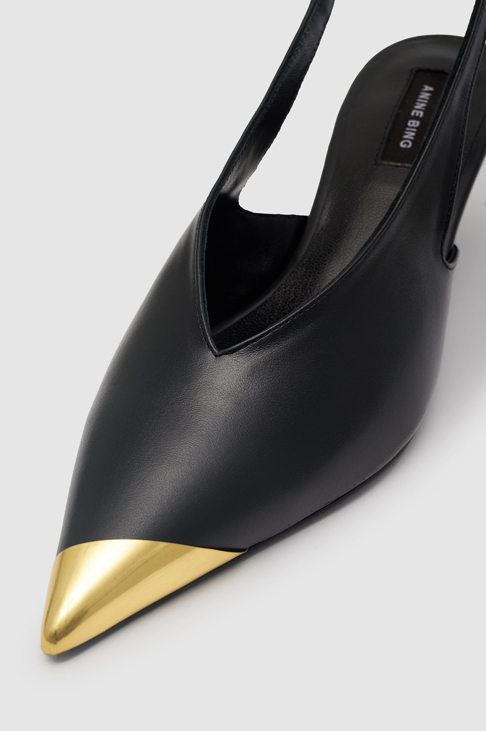 ANINE BING - Nelly Slingback Metal Toe - detail view
