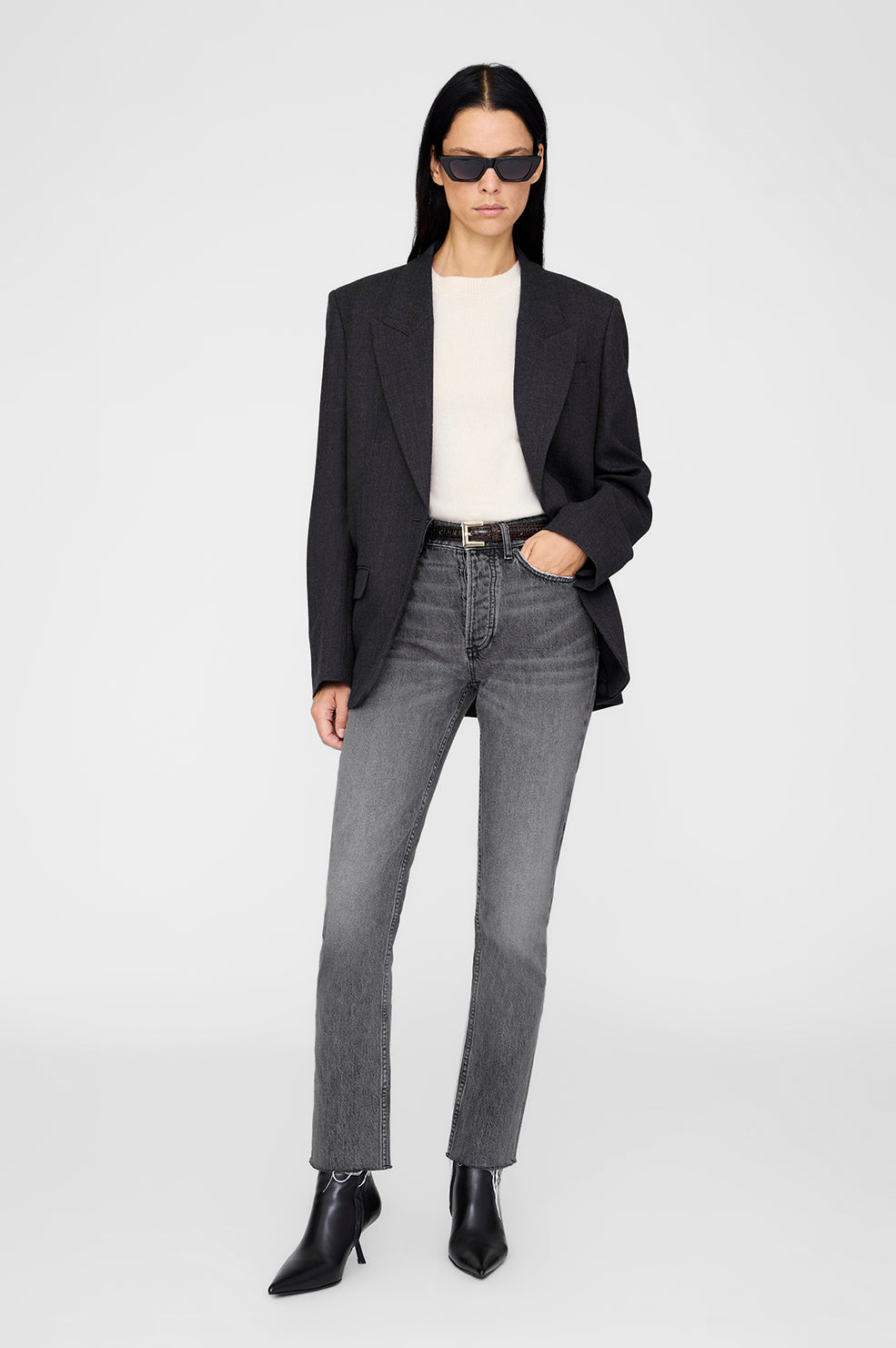 Nicola Belt - Dark Brown Embossed