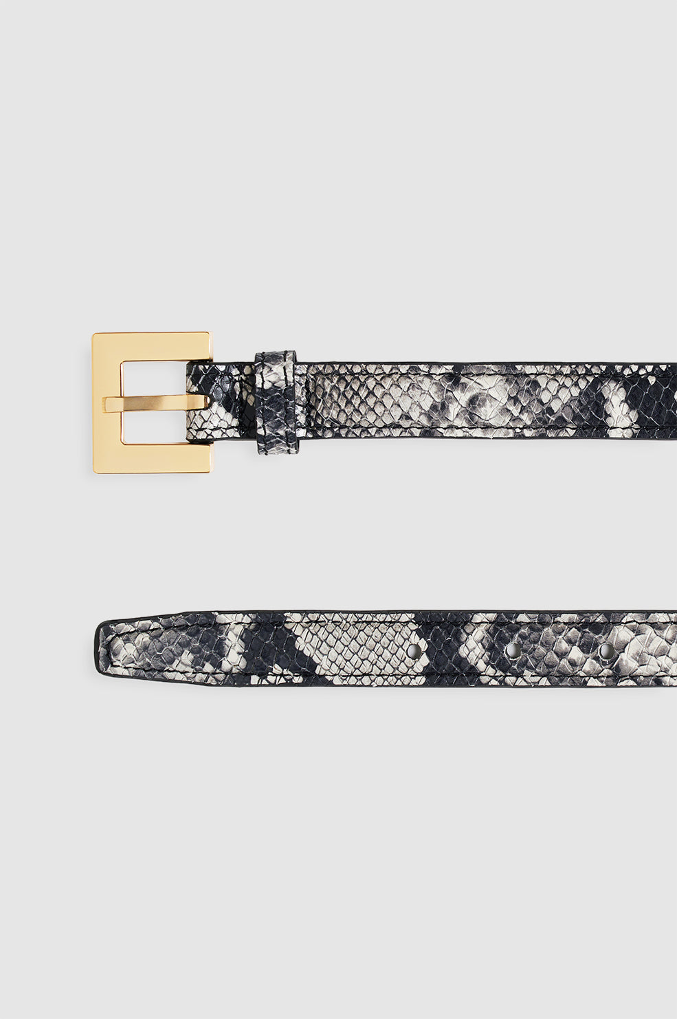 Nicola Belt - Black And White Snake XS/S
