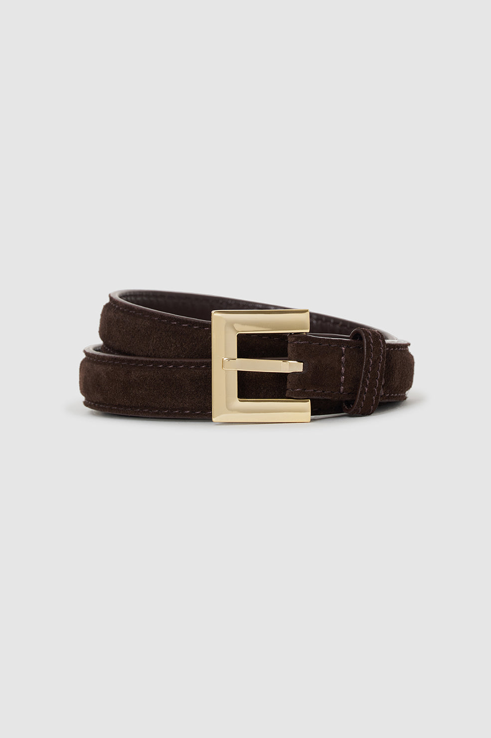 Nicola Belt - Dark Brown Suede XS/S