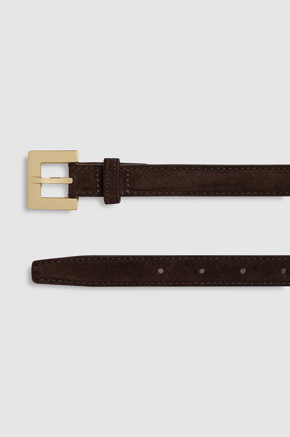 Nicola Belt - Dark Brown Suede XS/S