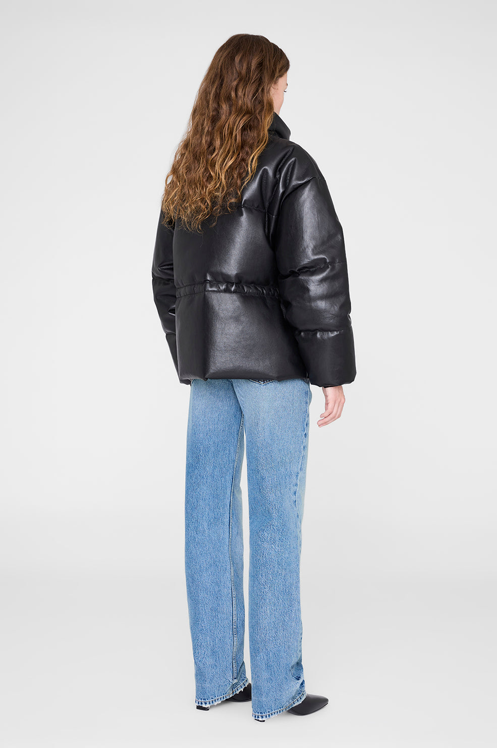 ANINE BING Oslo Puffer - Black Recycled Leather