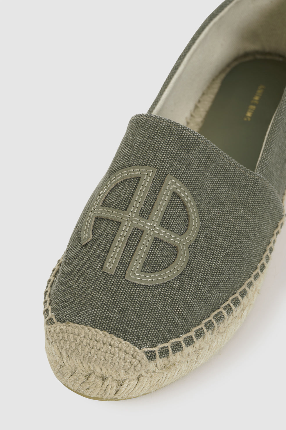 ANINE BING Paloma Espadrilles - Sage - detail view