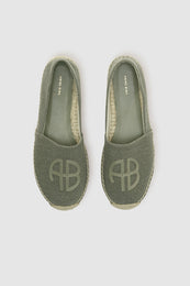ANINE BING Paloma Espadrilles - Sage - top view
