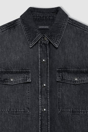 ANINE BING Paxton Shirt - Arctic Night - Detail View