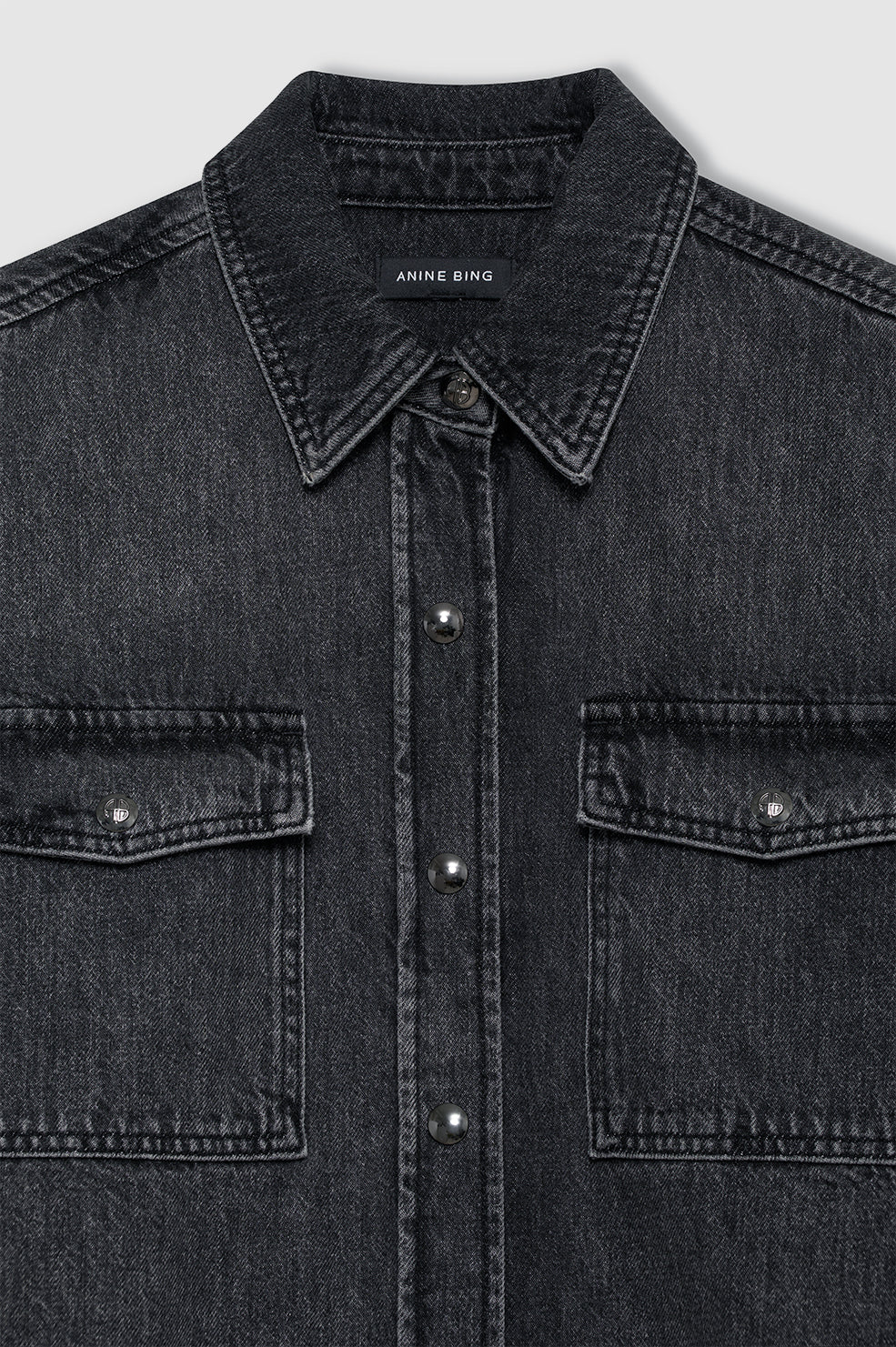 ANINE BING Paxton Shirt - Arctic Night - Detail View