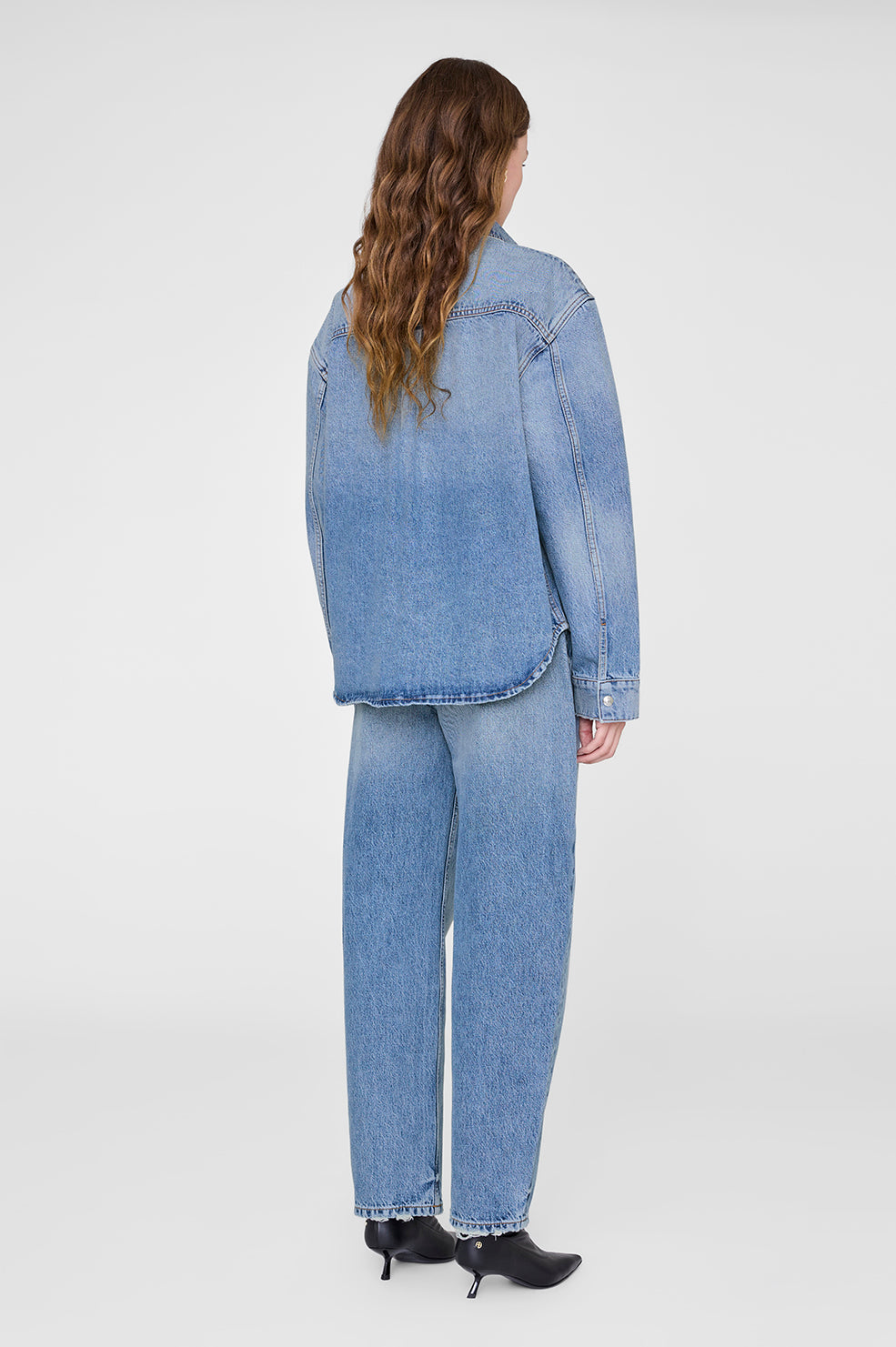 ANINE BING Paxton Shirt - Baltic Blue thumbnail