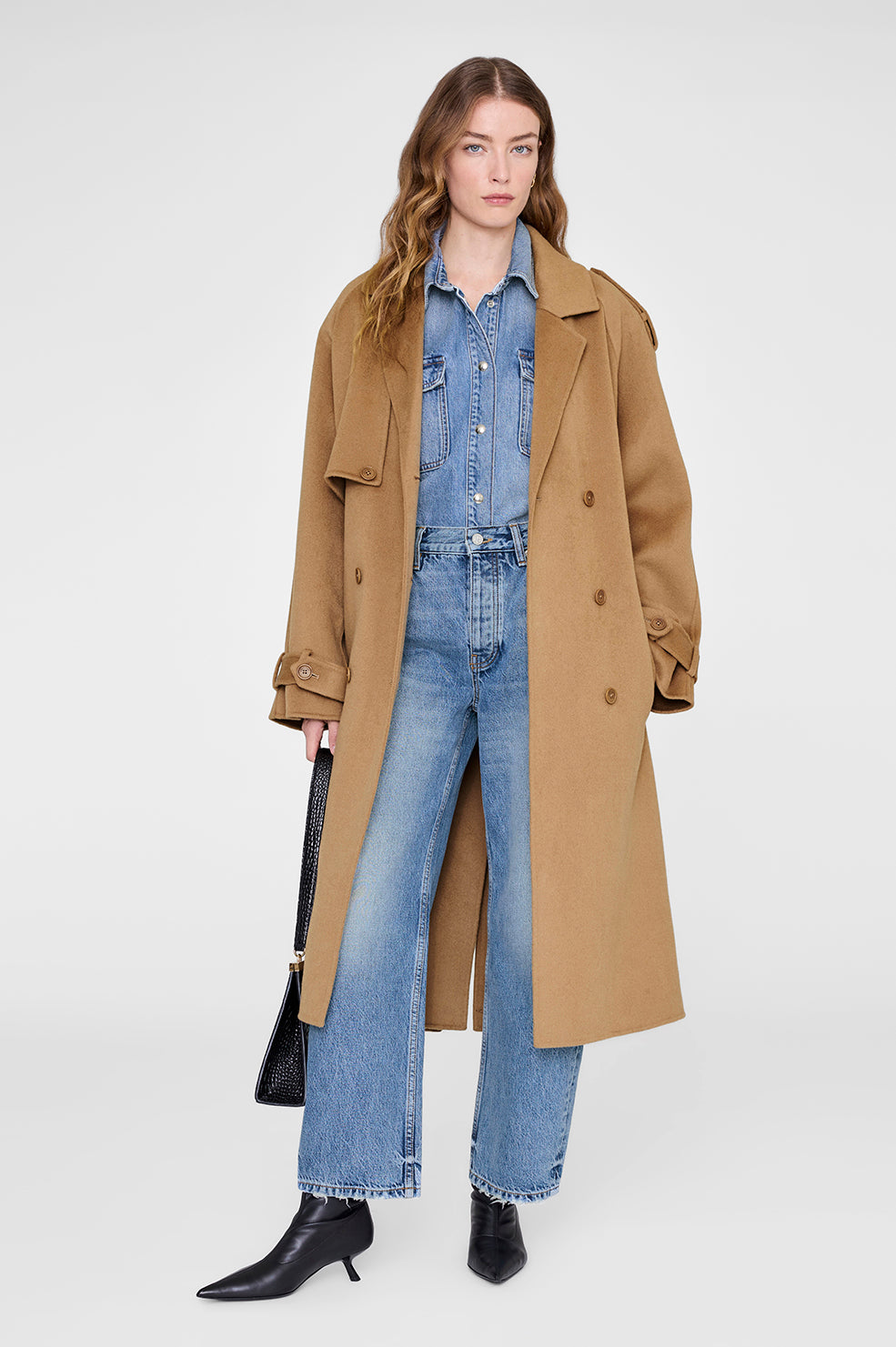 ANINE BING Paxton Shirt - Baltic Blue