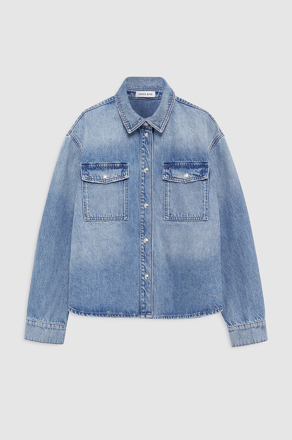 ANINE BING Paxton Shirt - Baltic Blue