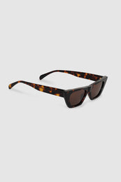ANINE BING Pierre Sunglasses - Dark Tortoise - Side View