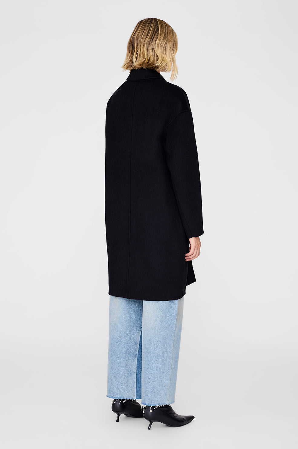 Portia Coat - Black Cashmere Blend