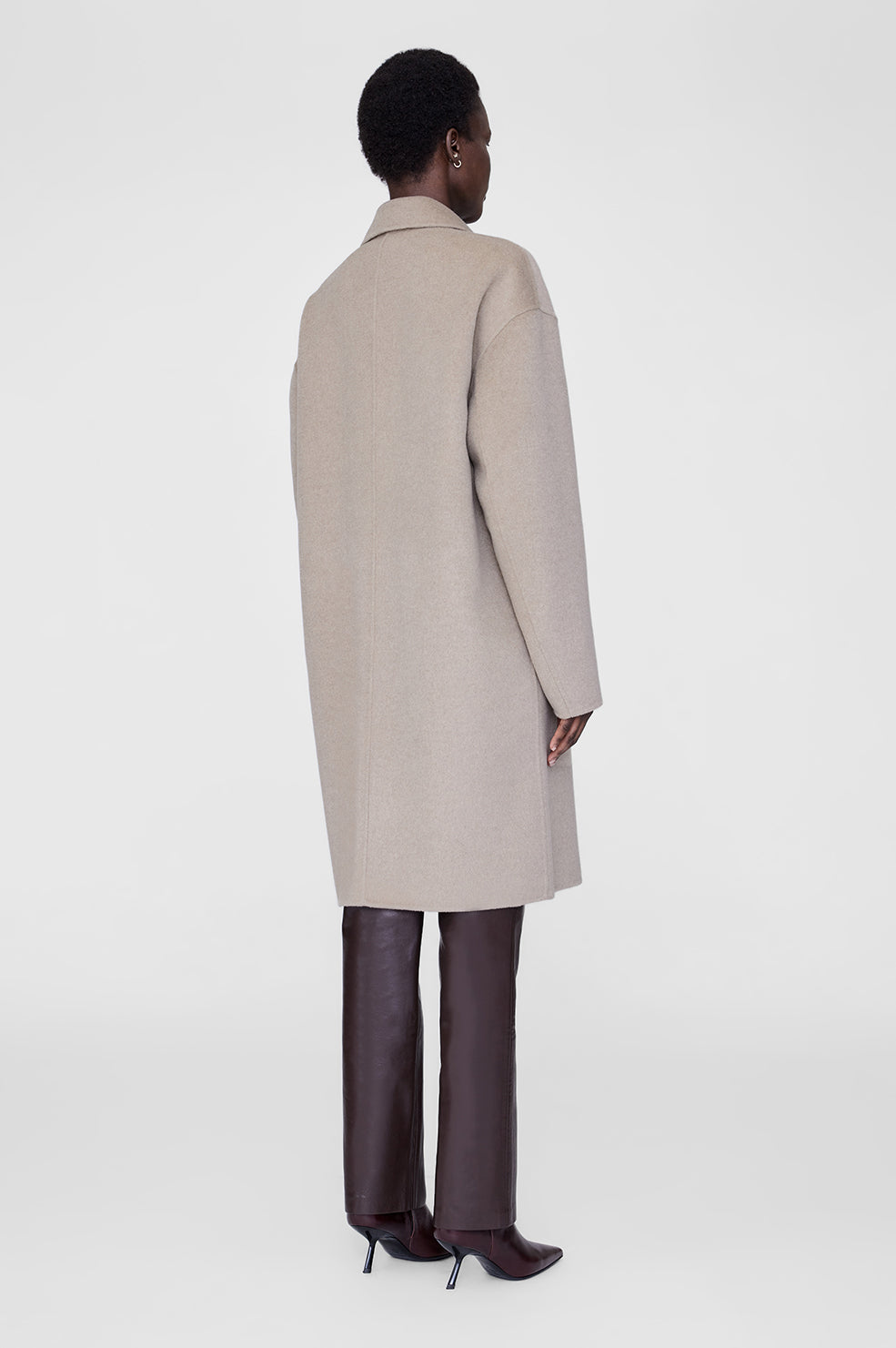Portia Coat - Oatmeal Melange Cashmere Blend