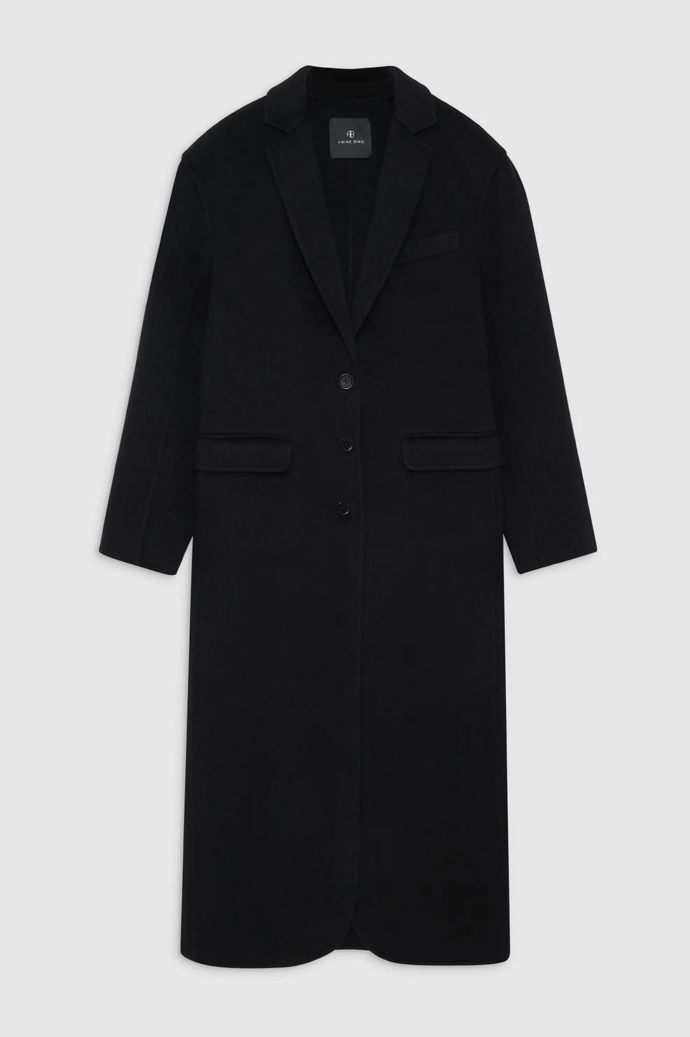 ANINE BING Quinn Coat - Black Cashmere Blend thumbnail