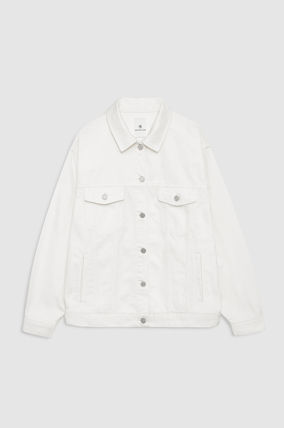 featured-img|ANINE BING Rory Jacket - Ecru - front view