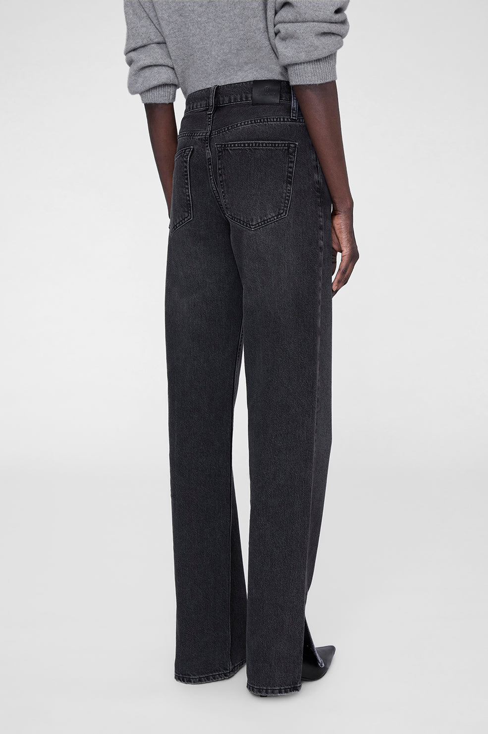 ANINE BING Roy Jean - Shadow Grey - on model back detail