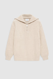 ANINE BING Sammy Sweater - Beige - front view