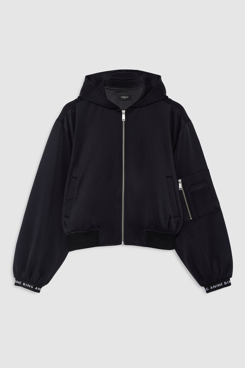 ANINE BING Sarita Bomber - Black - front view