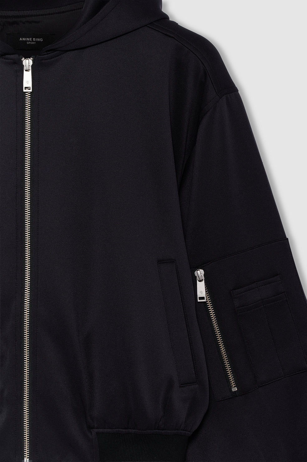 ANINE BING Sarita Bomber - Black - detail view