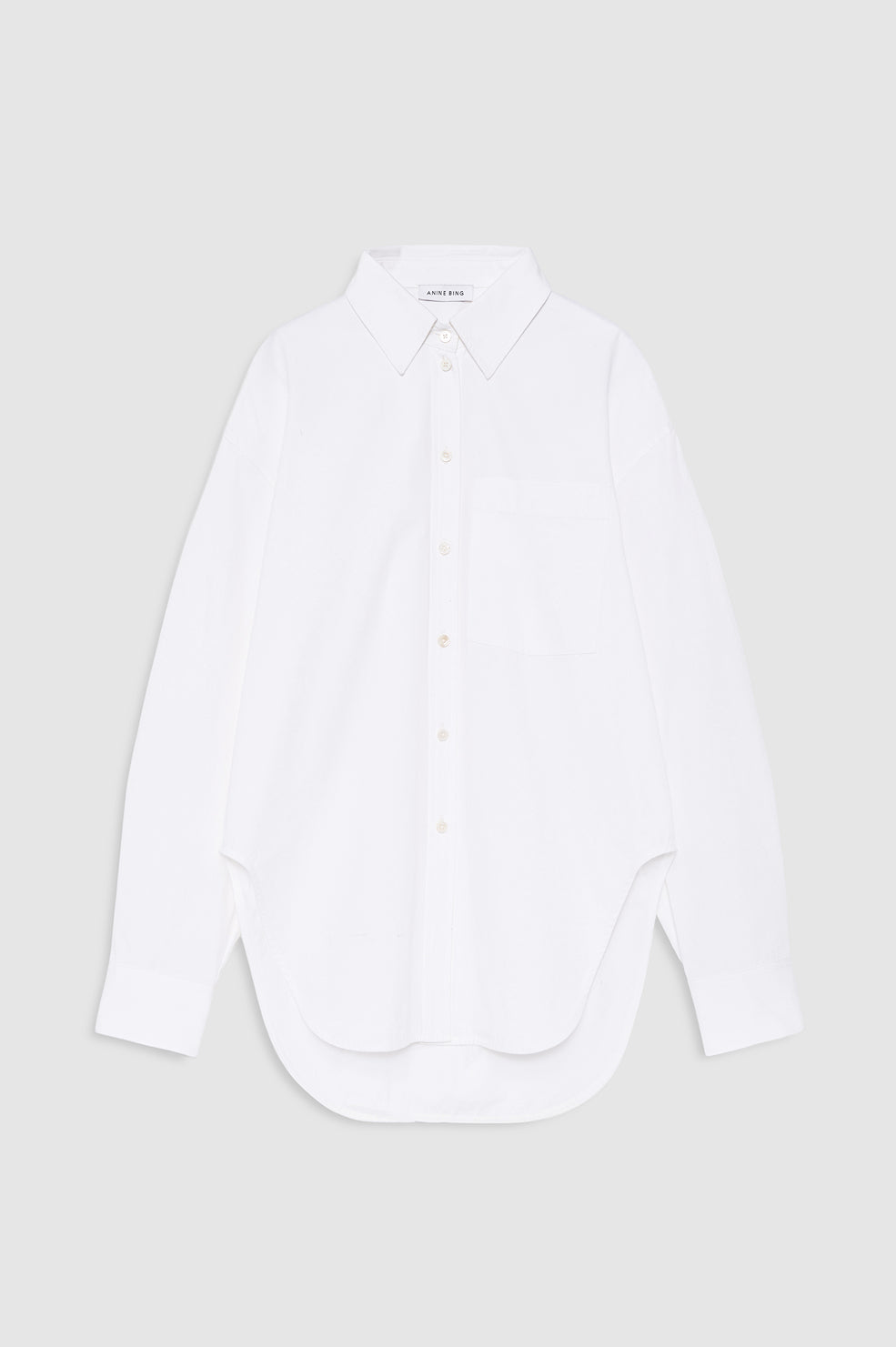 ANINE BING Scott Shirt - White - front view