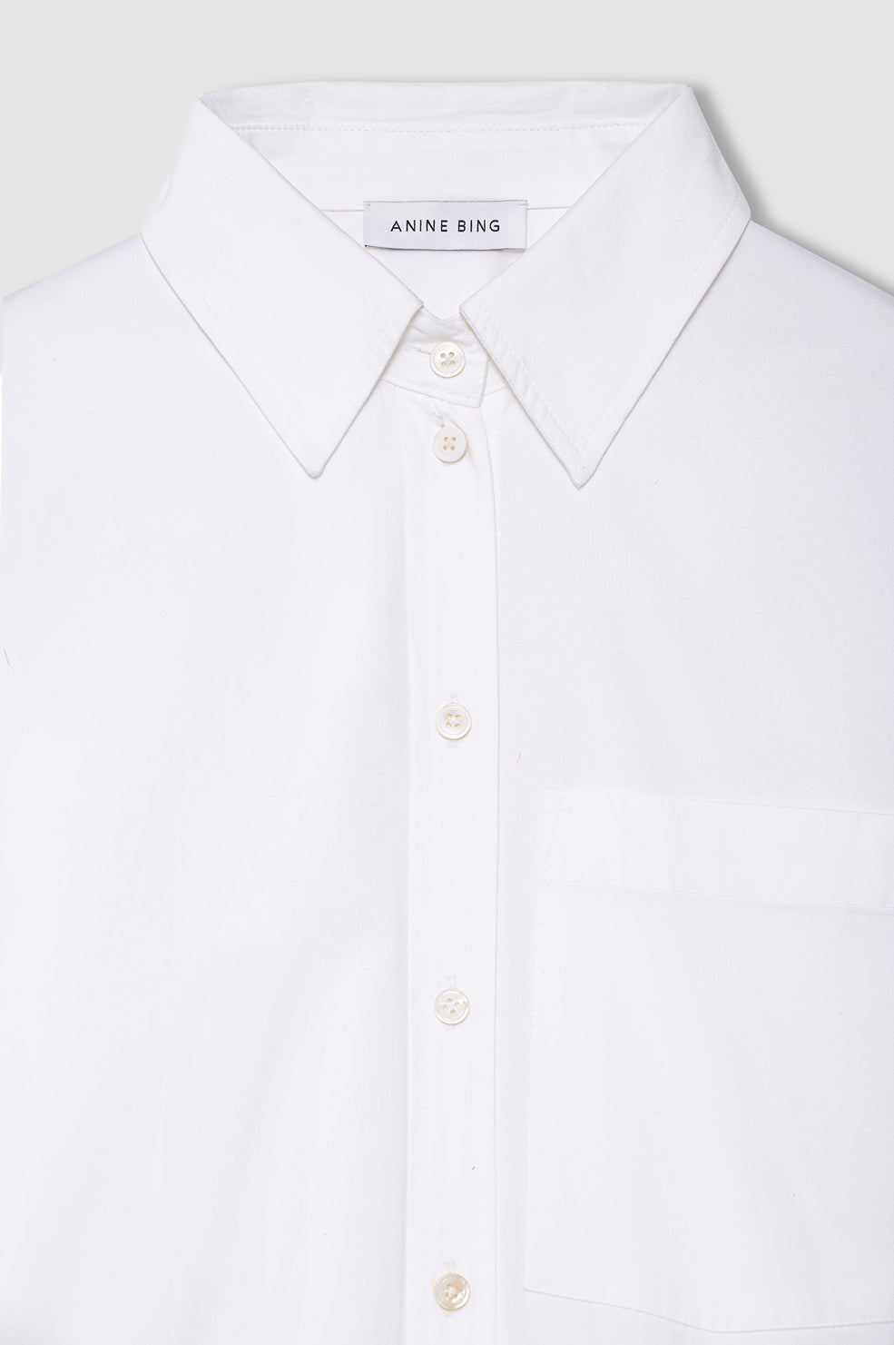 ANINE BING Scott Shirt - White - detail view
