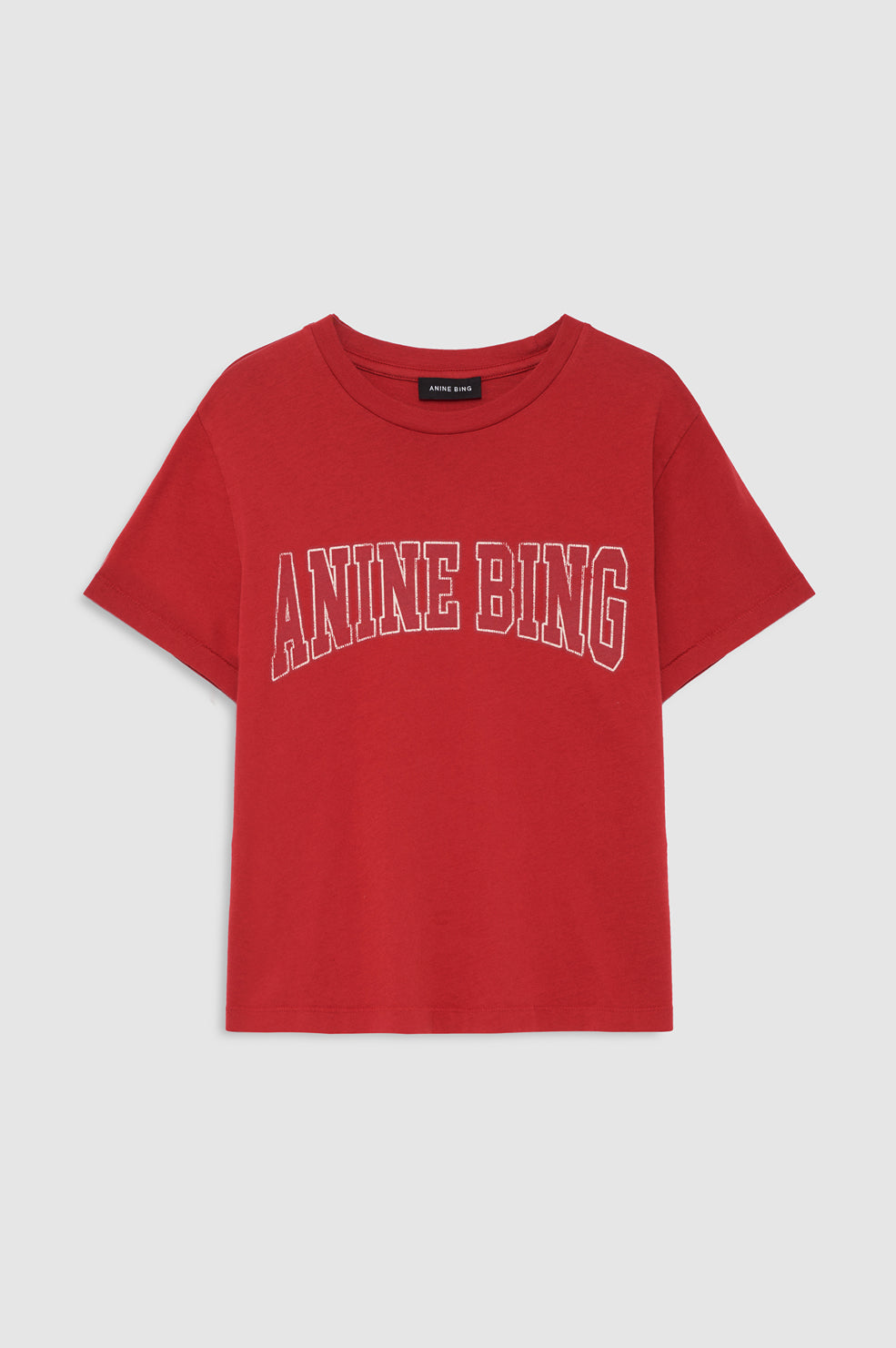 ANINE BING Shelley Tee - Tango Red - front view
